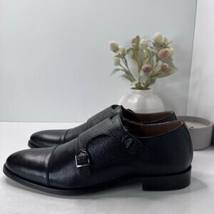 Thomas & Vine Thatcher Monk Strap Leather Shoes Black Men 13 Tried On